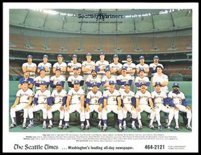 1980 Seattle Times Seattle Mariners Team Photo
